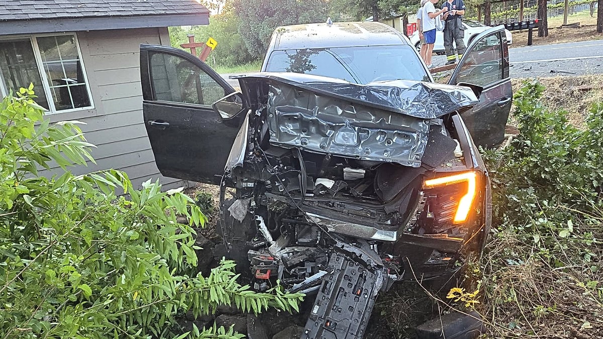 John's 2026 GMC Sierra EV after it was crashed and how the cabin wasn't damaged.