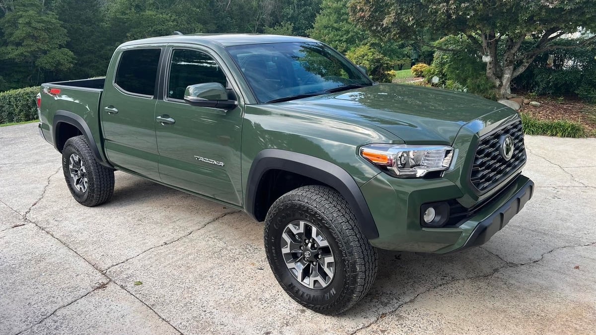 John Smith's 2022 Toyota Tacoma TRD in his Tennessee driveway