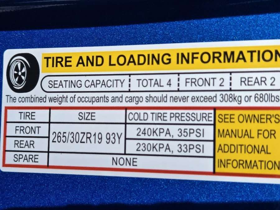 Pressure setting for tires