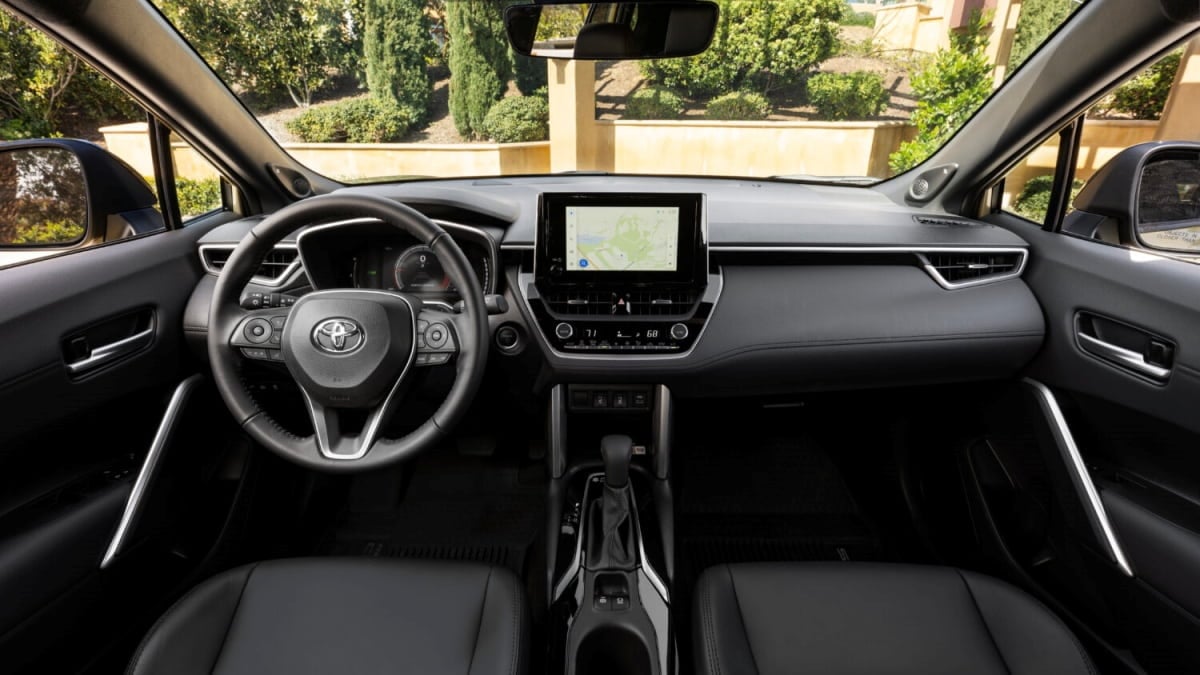 Much of the Corolla Cross interior design is shared with the regular Toyota Corolla
