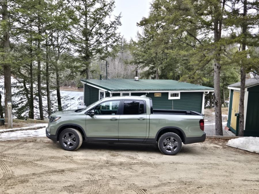 2026 Honda Ridgeline shown in front of a remote cabin