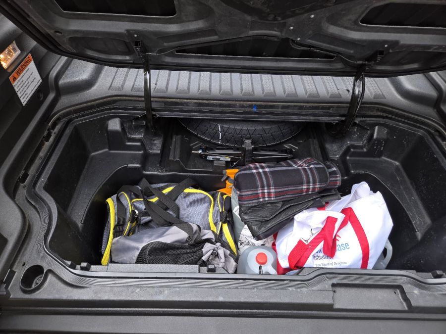 2026 Honda Ridgeline TrailSport trunk with gear