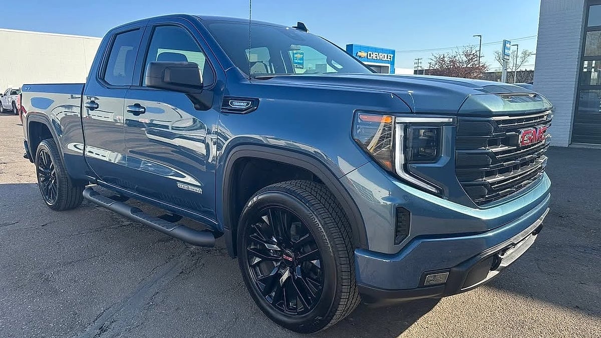Sean Chesney's 2026 GMC Sierra Elevation parked in the Chevy dealer's lot