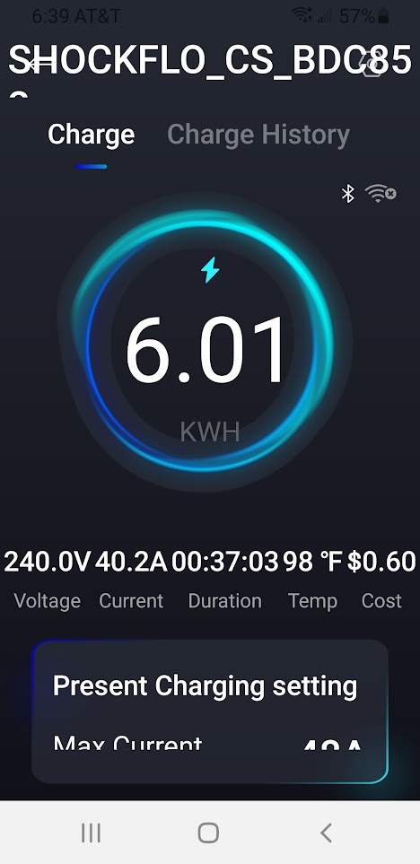 Image of ShockFlo S1 electric vehicle charger app by John Goreham