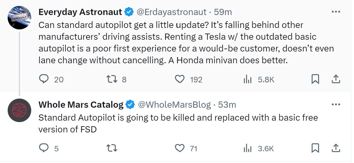 Tesla Autopilot will be replaced by a basic FSD