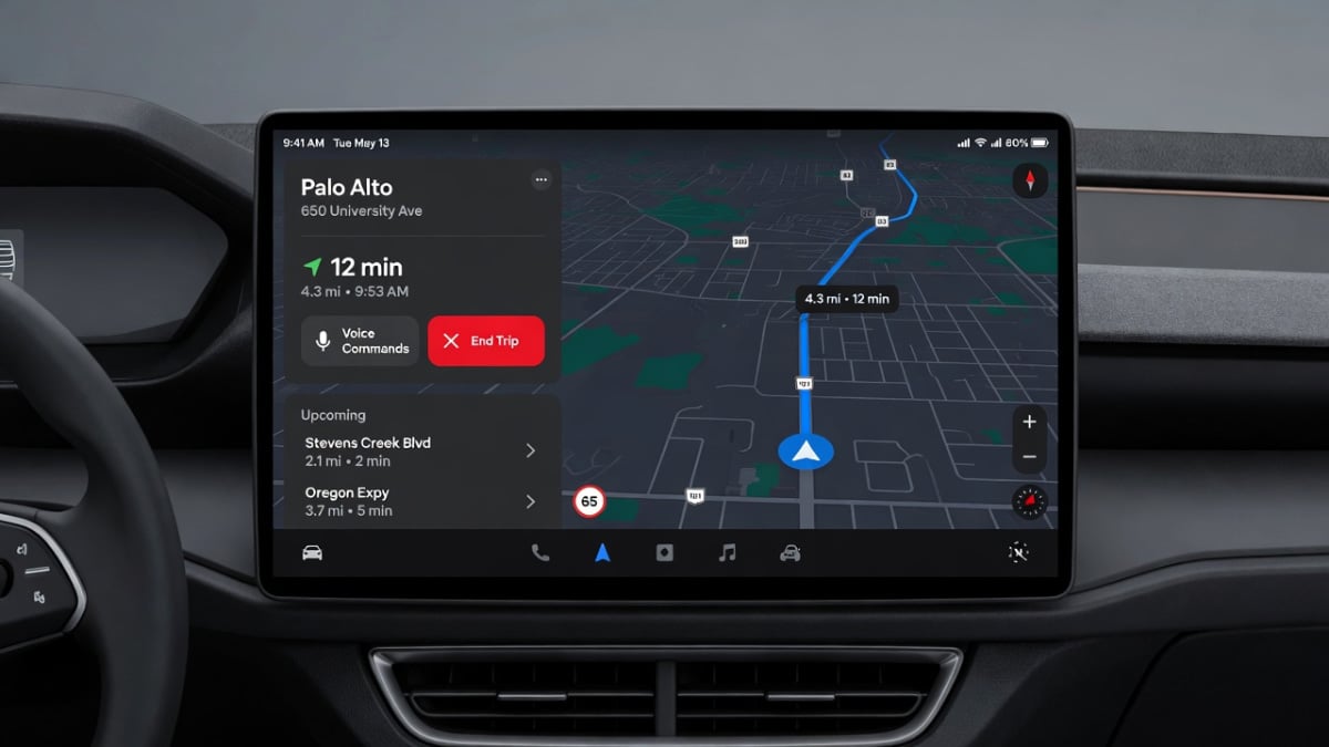 Tesla's native navigation