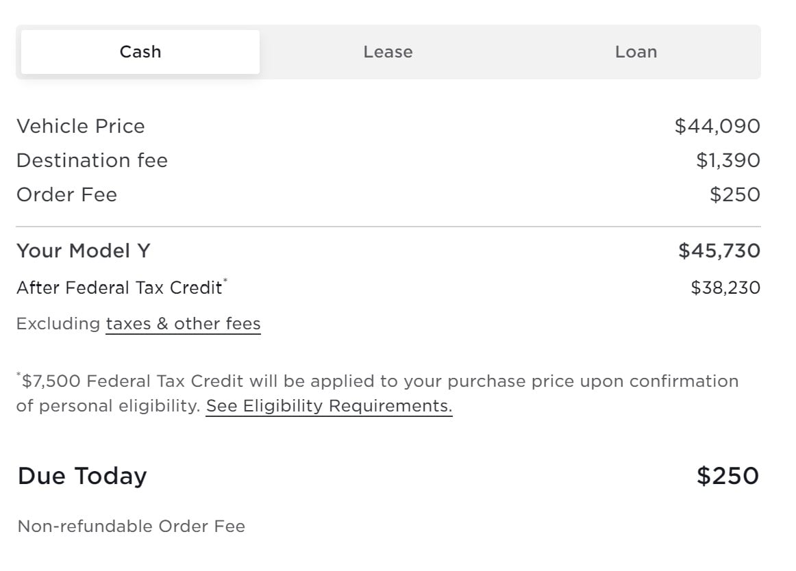 Tesla deal of the week Model Y long range