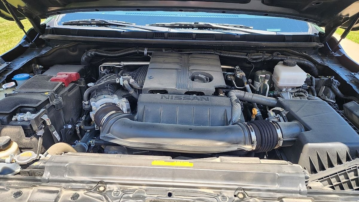 The 2026 Nissan Frontier's 3.8 liter V6 produces 310 horsepower and 281 pound feet of torque
