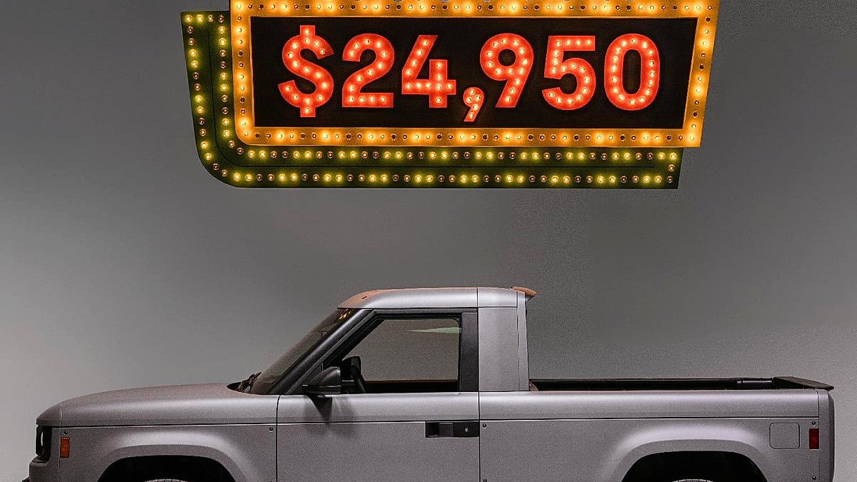 The image of Slate Auto's EV Truck, posted today with the unveiled $24,950 price.