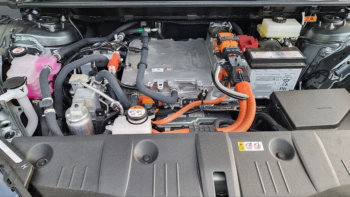 The 2026 Uncharted Subaru's electric motor under the hood.