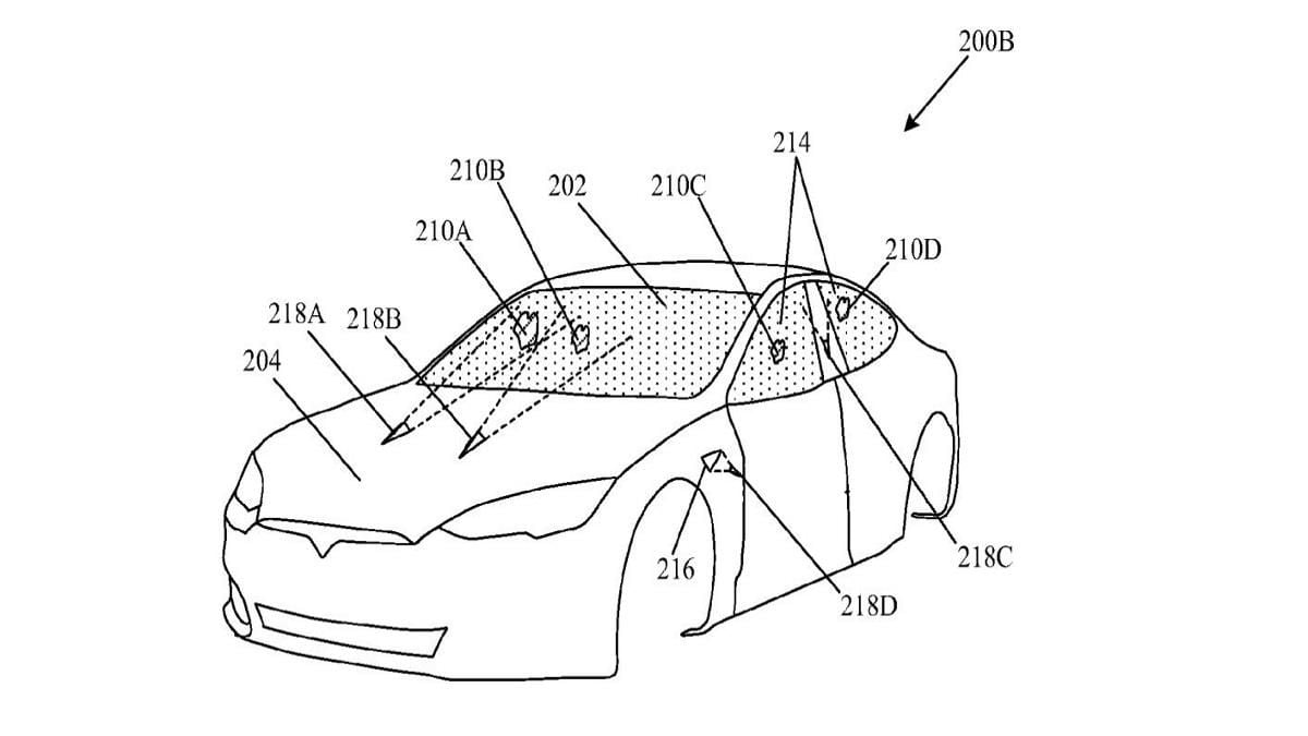 Tesla laser patent for windshield