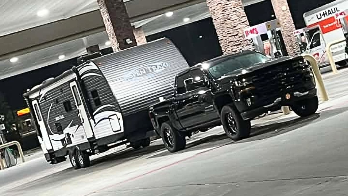 Tyler pulling a 32 with his 2016 Silverado 1500