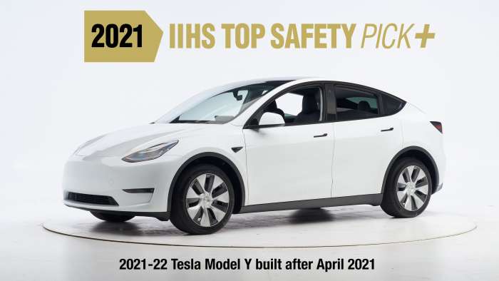 Model Y Top Safety Pick Plus Image courtesy of IIHS