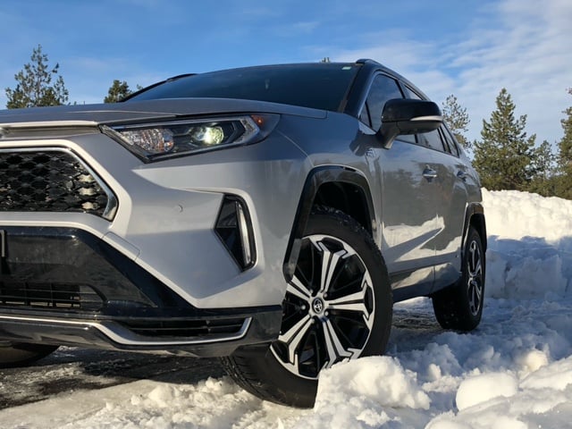Image of Toyota RAV4 Prime in snow courtesy of Kate S.