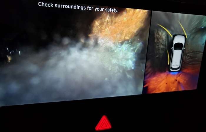 ionic 5 snow covered backup camera image by John Goreham