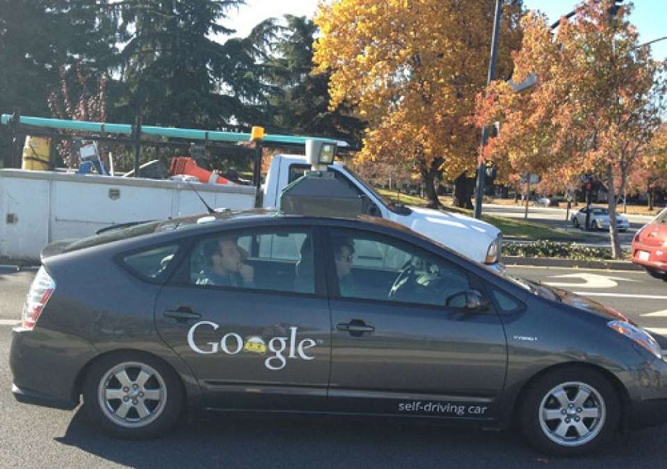 Google self-diriving car Toyota Prius Hybrid