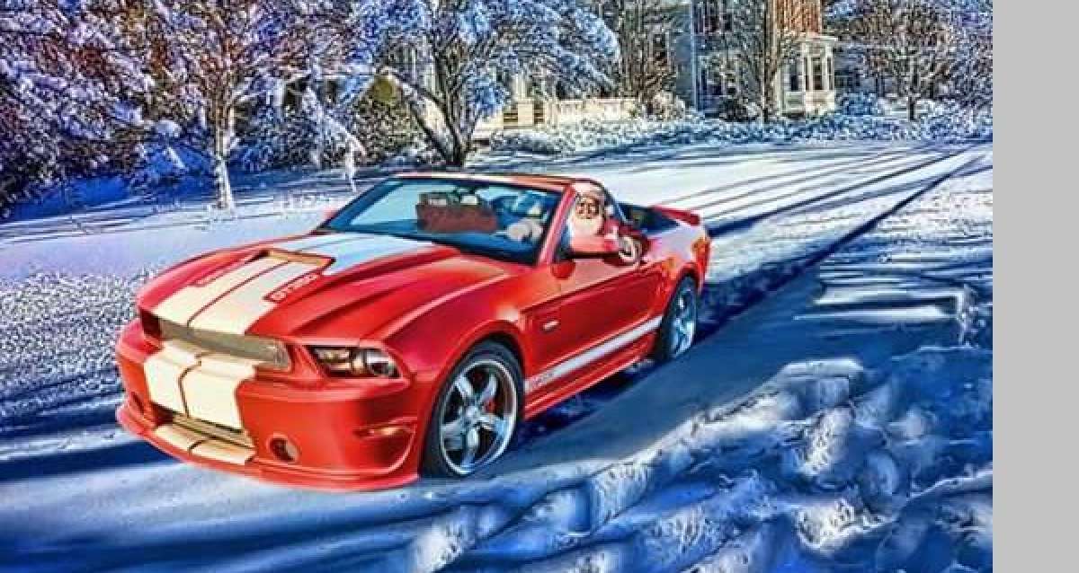 Ford Mustang in Winter