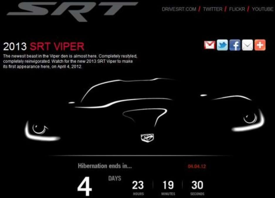 The SRT Viper Reveal page