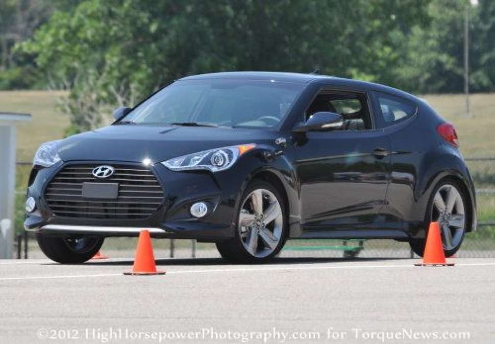 The Veloster Turbo in some autocross action.