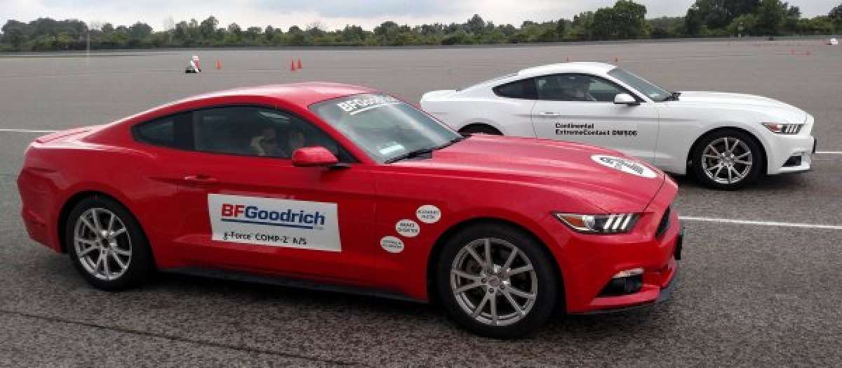 Ford Mustang V6 tire testing