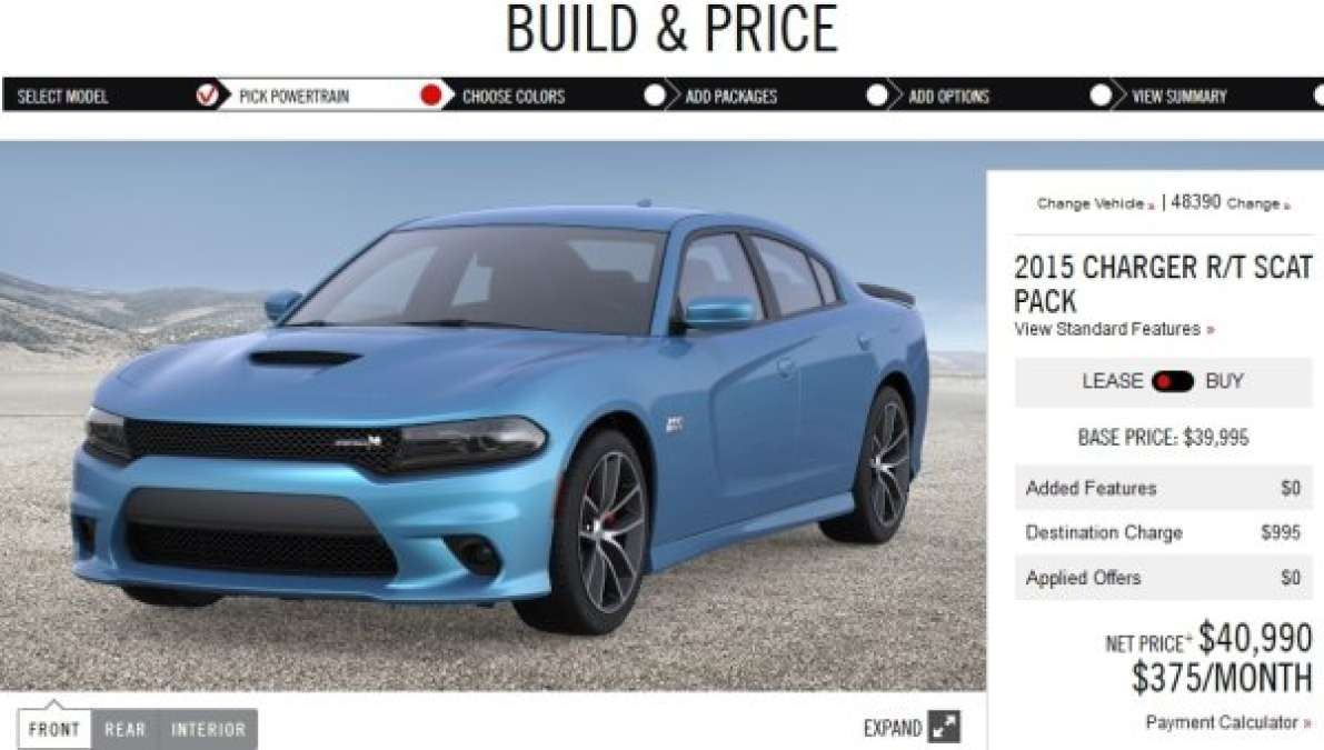 charger scat pack build page