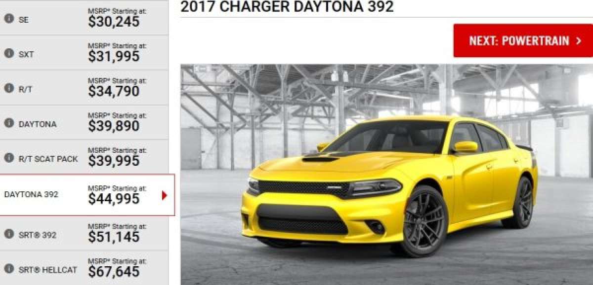 2017 dodge chager build page
