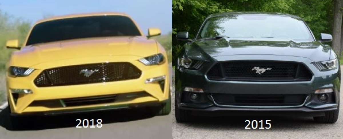 The 2018 Ford Mustang GT and the 2015 Ford Mustang GT