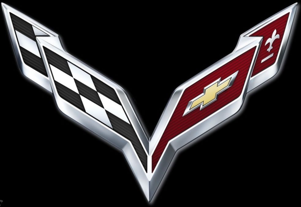 Corvette crossed flag logo