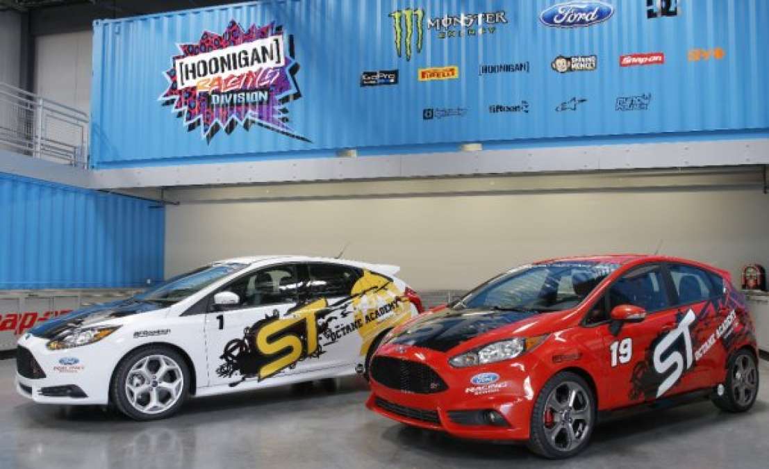 The Ford Focus ST and Ford Fiesta ST at Ken Block's HQ
