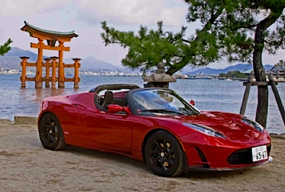 Tesla Roadster can be driven as far as Japan!