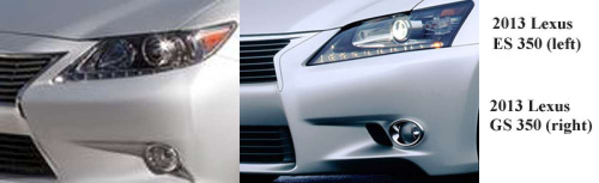Comparison of 2013 Lexus GS and ES front fascias