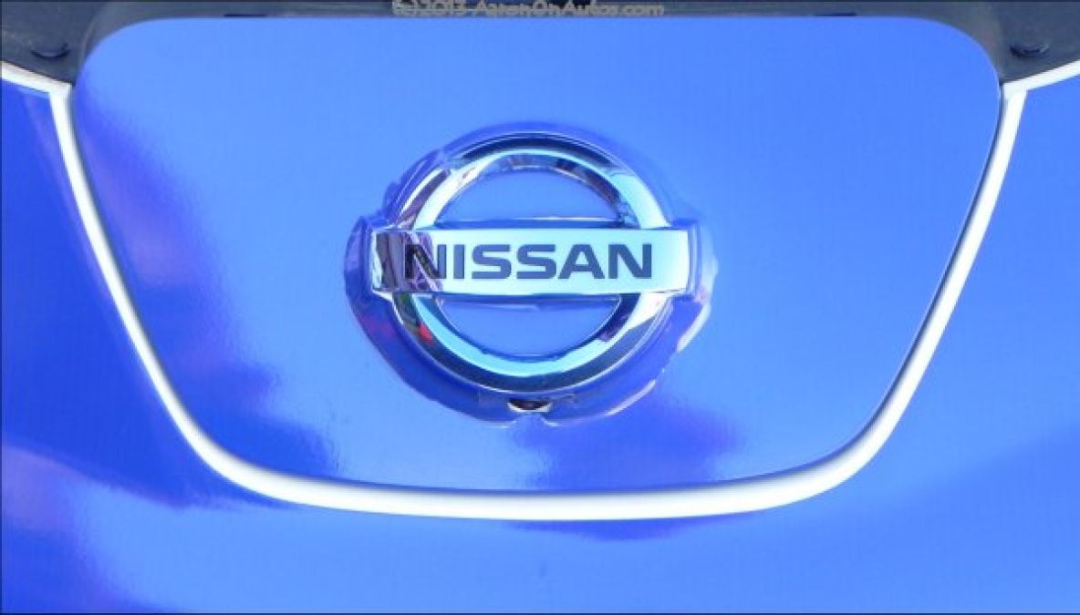 Blue Nissan logo