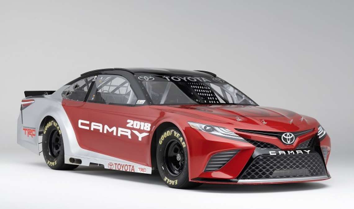 NASCAR Camry shows off Toyota's new grill design.