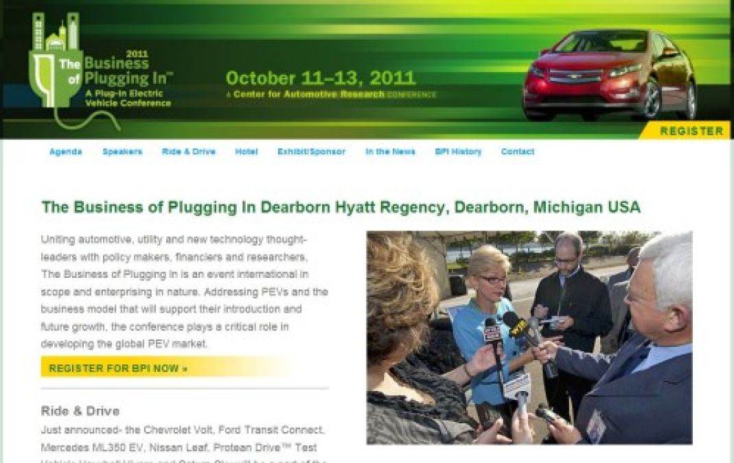 The Business of Plugging In 2011 in Dearborn, Michigan runs Oct 11-13