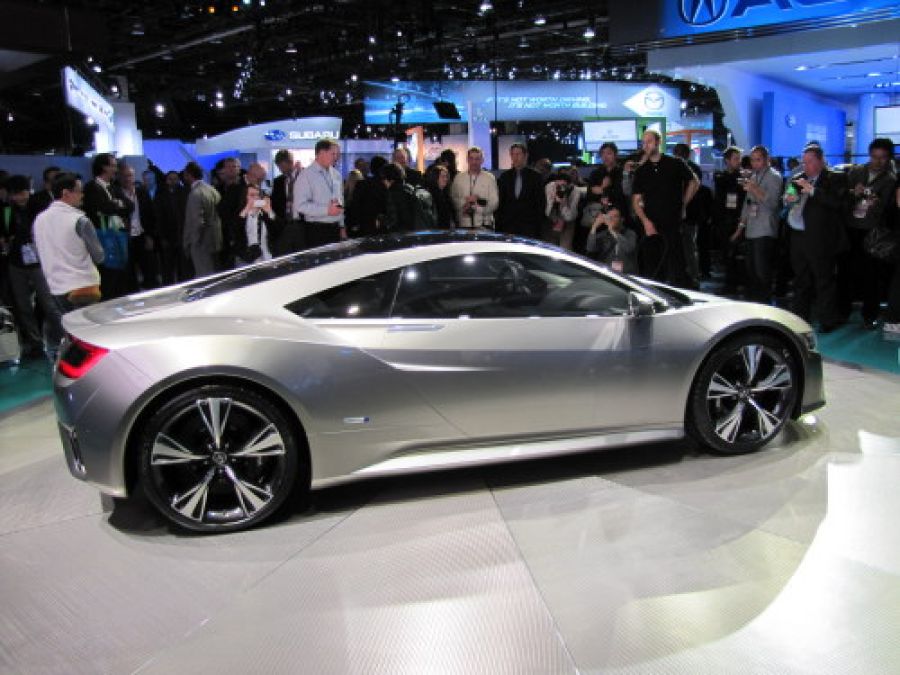 Acura NSX Hybrid Concept had a giant crowd beyyond what you see here