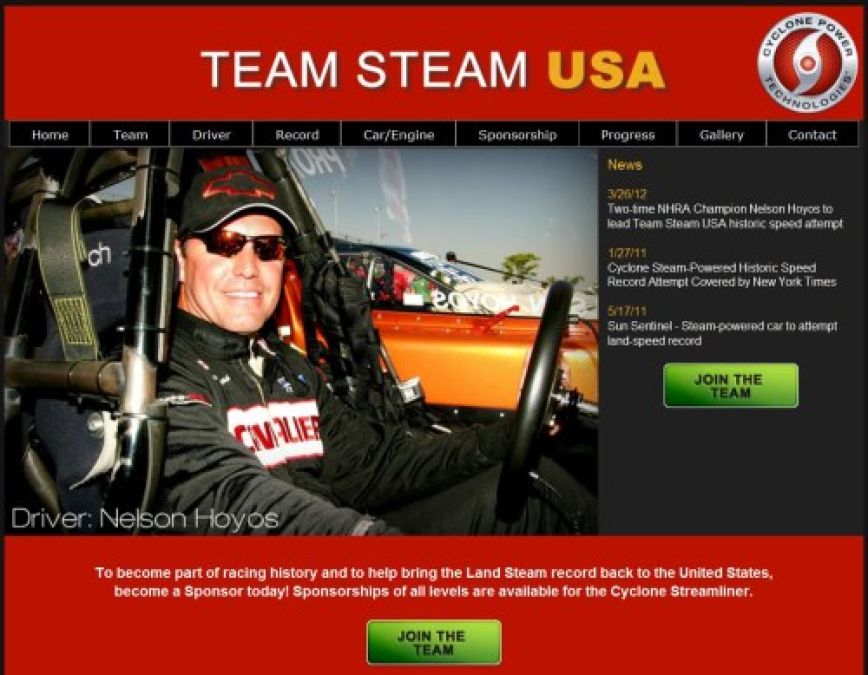 Nelson Hoyos to lead TeamSteamUSA for the land speed record at Bonneville