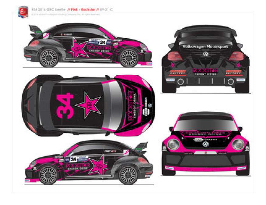 Pick Your View of Tanner Fousts No. 34 Rockstar Pink VW