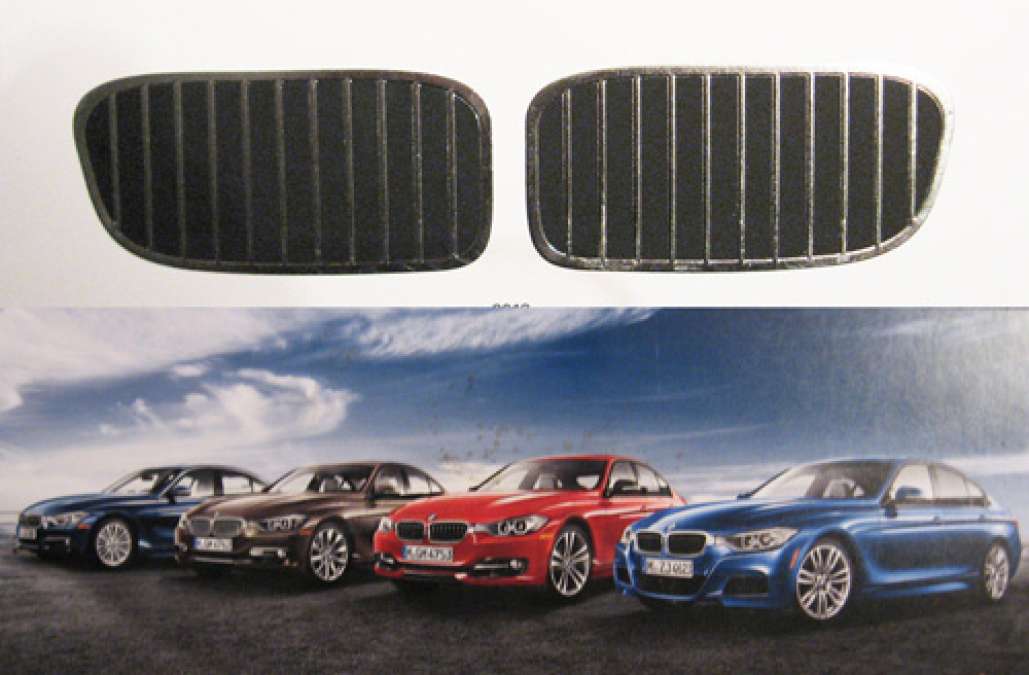 Photoshop illo from both sides of BMW direct mail piece. Graphic by Don Bain