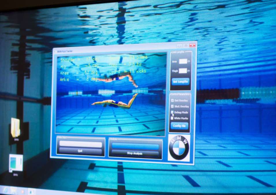 The pool image from BMW's Motion Capture software. Photo courtesy of BMW. 