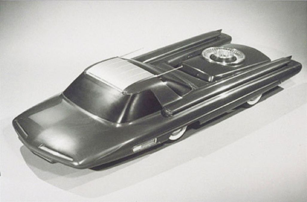 The 1958 Ford Nucleon atomic concept car was never produced. Courtesy of Wikiped
