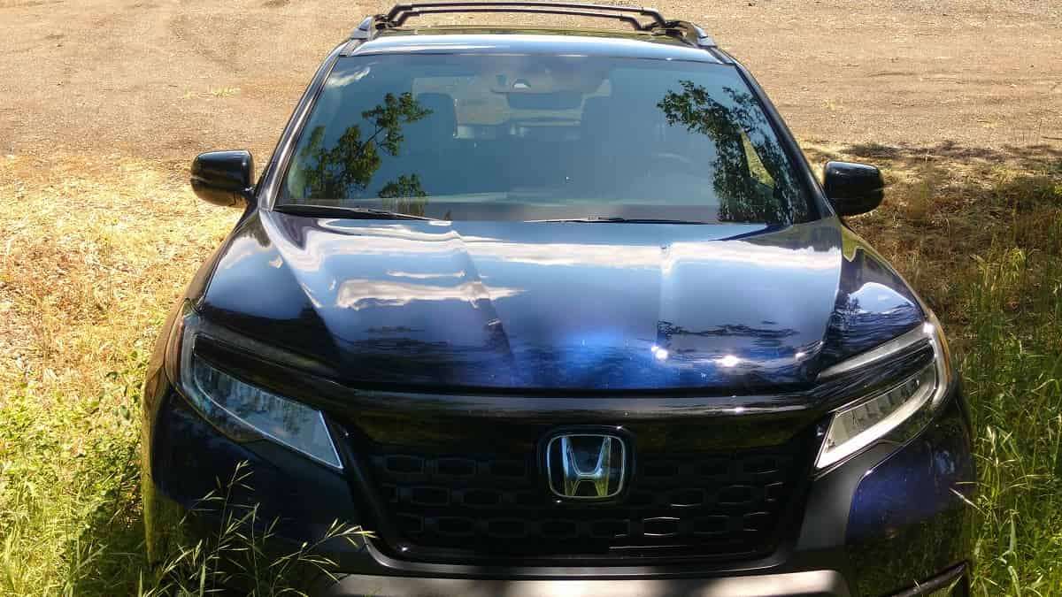 2019 Honda Passport front view Obsidian Blue Pearl color