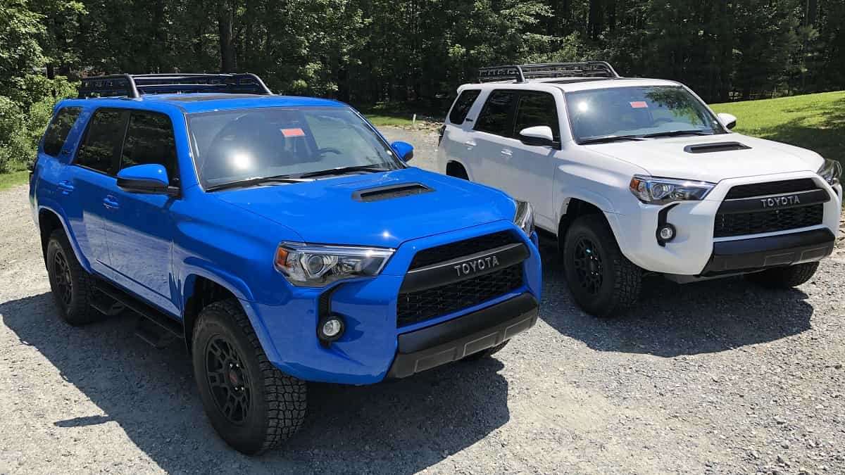 2019 Toyota 4Runer TRD Pro vehicles blue and white
