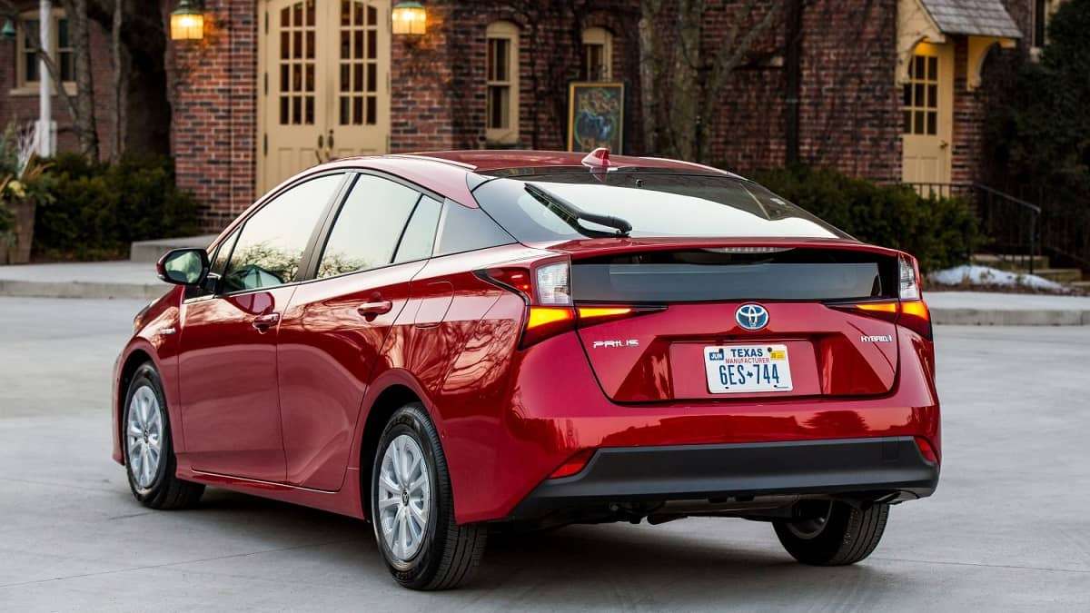 2019 Toyota Prius LE Red Rear