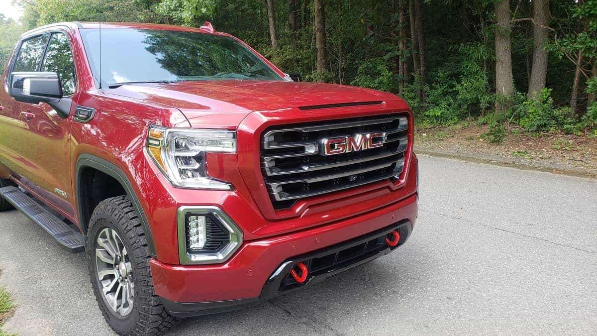 2020 GMC Sierra AT4 1500, front view red color