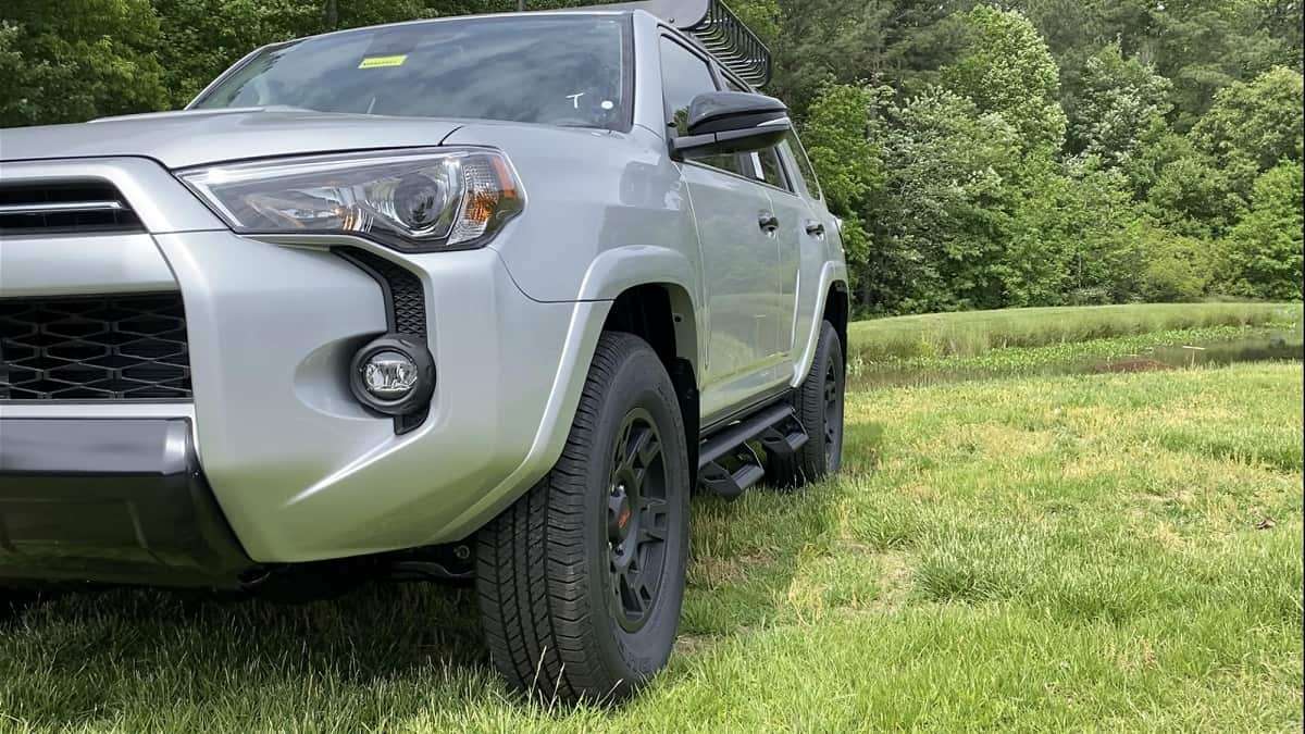 2021 Toyota 4Runner Venture Special Edition Classic Silver front end profile view wheels