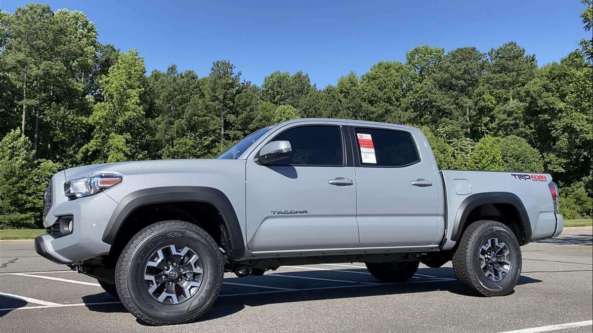 2021 Toyota Tacoma TRD Off-Road Cement color profile view