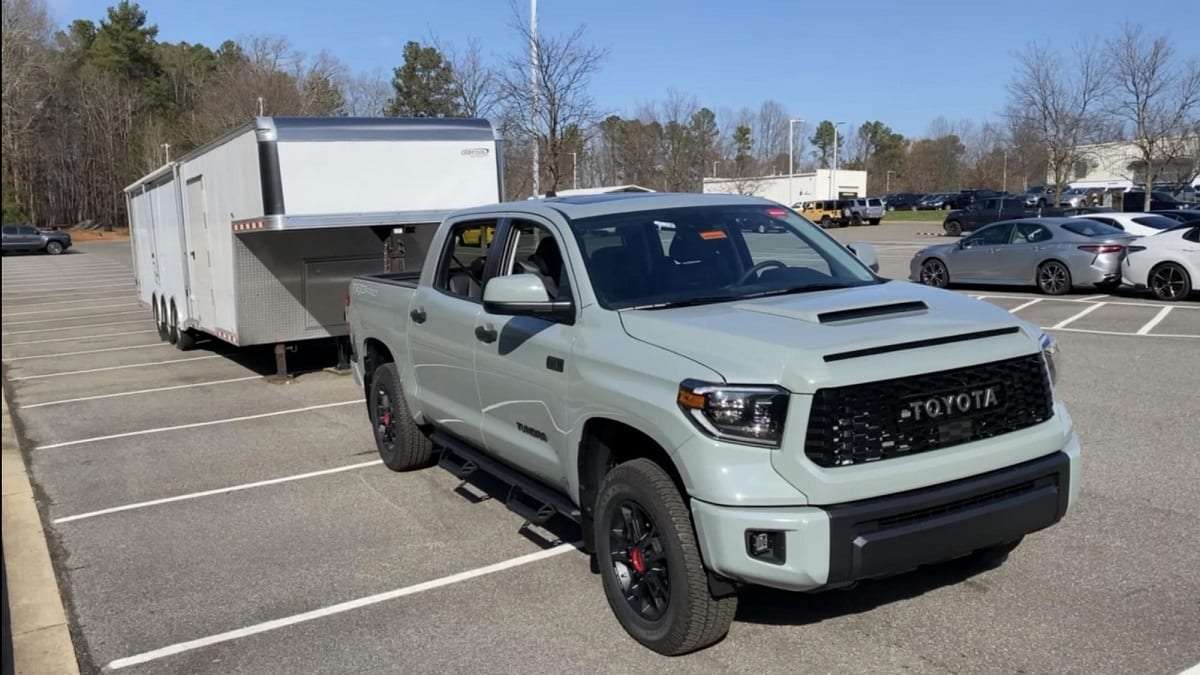2021 Toyota Tundra TRD Pro Lunar Rock front end profile