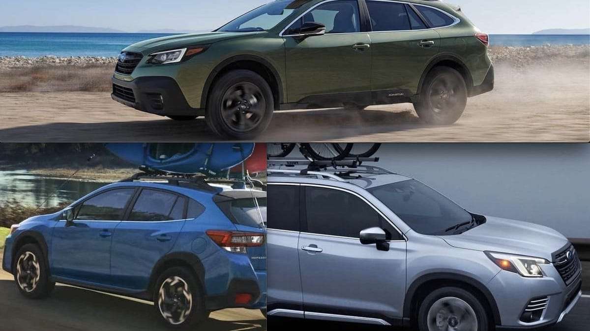 2022 Subaru Outback, 2022 Subaru Crosstrek, 2022 Subaru Forester