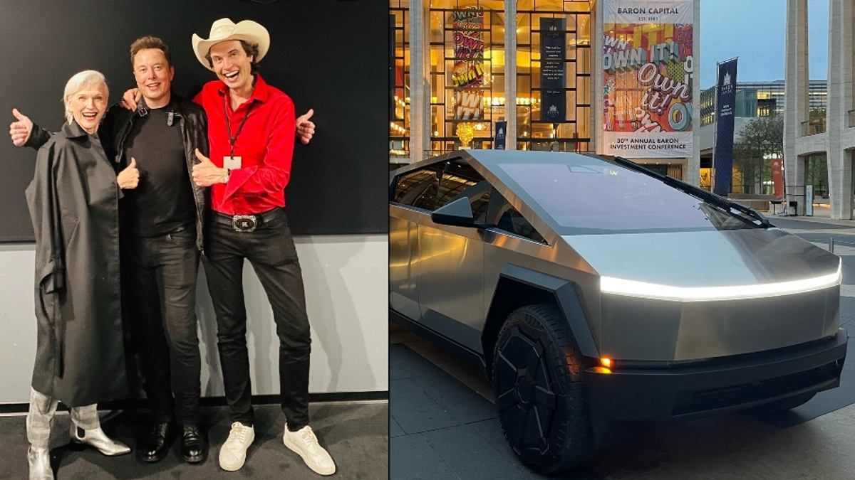 Elon, Kimbel, & Maye Musk, Tesla Cybertruck