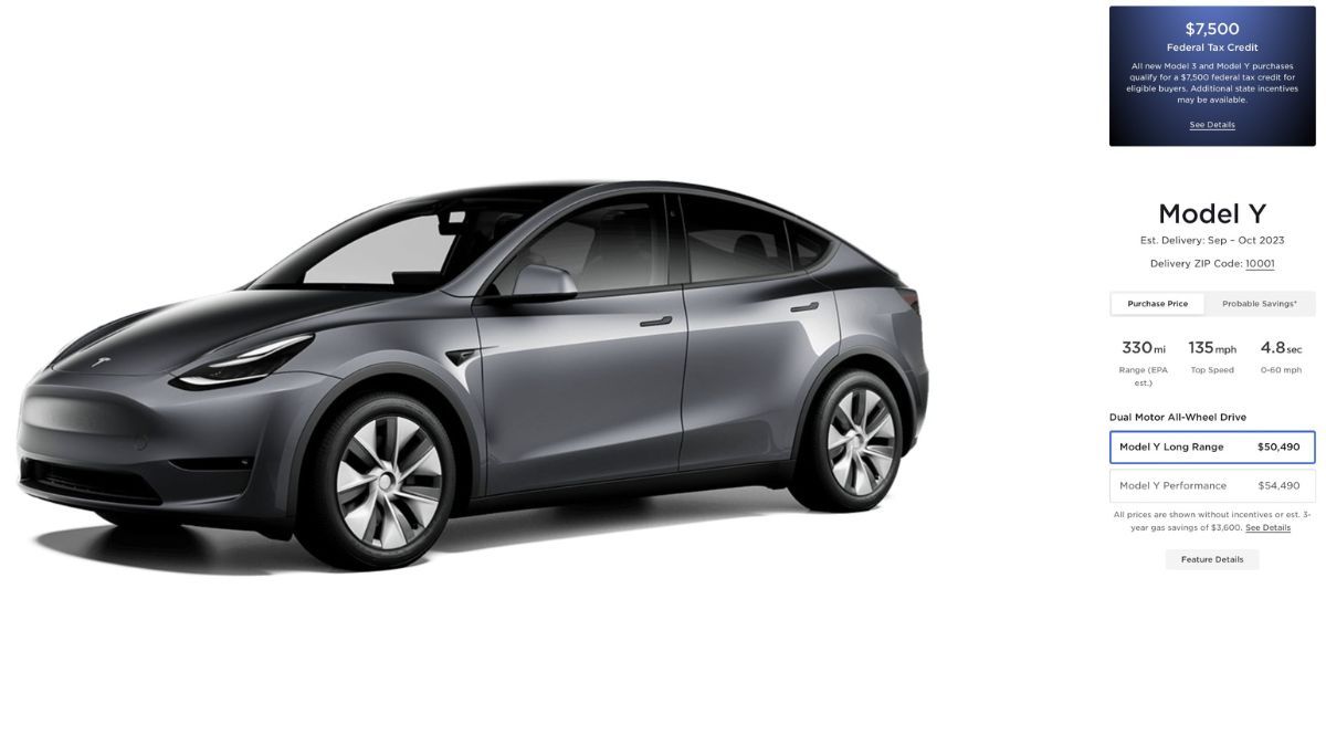 Tesla has removed the Model Y AWD variant from their US website